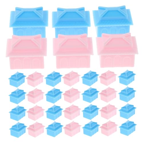 MILISTEN 80 Stück Teiliges Ersatzspielsteine-Set aus Robustem Kunststoff Farbige Häuser und Hotels Brettspiel Zubehör zur Wiederherstellung Fehlender Teile Langlebig und Detailreich für von Milisten