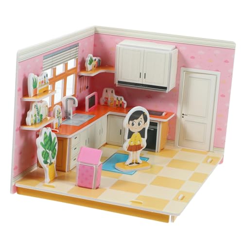 MILISTEN DIY Küchenmodell Puzzle aus Papier Langlebiges Sicheres Bastelspielzeug Ab Jahren Wiederverwendbar Cartoon Küche zum Zusammenbauen und Dekorieren für Geburtstag und Party MILISTEN DIY Küchenmodell Puzzle aus Papier Langlebiges Sicheres Bastelspielzeug Ab Jahren Wiederverwendbar Cartoon Küche zum Zusammenbauen und Dekorieren für Geburtstag und Party von Milisten