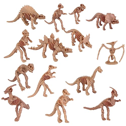 MILISTEN Dinosaurier-Skelett-Modell, Dinosaurier-Modell, Fossil-Skelett-Spielzeug, DIY-Dino-Knochen, Figuren für Kinder und Erwachsene, wissenschaftliches Lernspiel (gemischter Stil), 12 Stück von Milisten