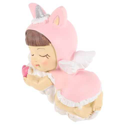 MILISTEN Einhorn Kuchendekoration Engel Mädchen Cartoon Figuren Babyparty Tortenaufsatz Schöne Enthüllung Flügel Kleine Mama Geschlecht Ornament Schlaf Bezaubernd Party von Milisten