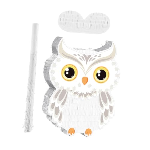 MILISTEN Eulen Piñata Robustes Dschungeltiere Design mit Stab und Augenbinde für Jungen Mädchen Geburtstagsfeier Halloween Shower Partydeko und Süßigkeitenfüllung von Milisten