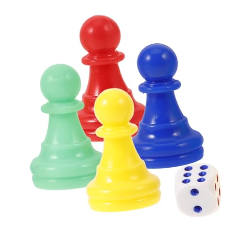 MILISTEN Fliegende Schachfiguren Farbe Faltbrett Schachfiguren Bauern Schachfigur Figur Mini-brettspiele Leeres Brettspiel Zubehör Für Brettspiele Spiel Würfel Token-Board Farbspiel Plastik von Milisten