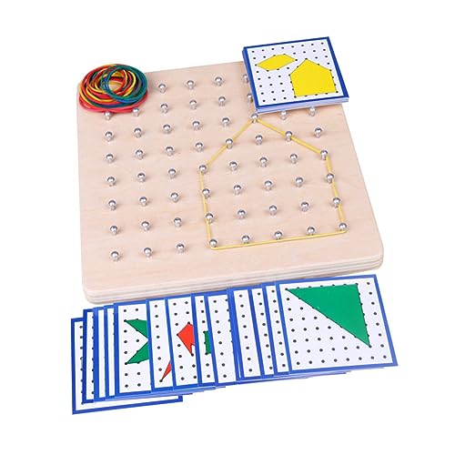 MILISTEN Geometrisches Nagelbrett Montessori für Holzspielzeug Kognitiven Entwicklung Kreativität und Motorik für Lernspielaktivitäten und Formenverständnis MILISTEN Geometrisches Nagelbrett Montessori für Holzspielzeug Kognitiven Entwicklung Kreativität und Motorik für Lernspielaktivitäten und Formenverständnis von Milisten