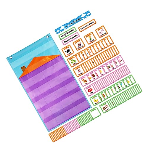 MILISTEN Hängende Buchstabenkarten mit Organizer Tasche Kreatives Set für Sprachförderung und Lernspiele für Einsatz im Klassenzimmer von Milisten