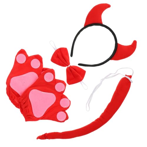 MILISTEN Halloween Rinder Kostümset Teiliges Set mit Horn Haarreif Fliege und Handschuhen für Karneval Halloween und Kostümpartys MILISTEN Halloween Rinder Kostümset Teiliges Set mit Horn Haarreif Fliege und Handschuhen für Karneval Halloween und Kostümpartys von Milisten