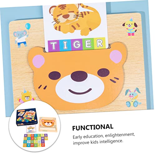 MILISTEN Holz Buchstabenpuzzle Lernspielzeug für Vorschulkinder Doppelseitig Bedruckte Glatte Kanten Sicheres Stabiles Holzmaterial Fördert Kreativität und Buchstabenerkennung Pädagogisches von Milisten