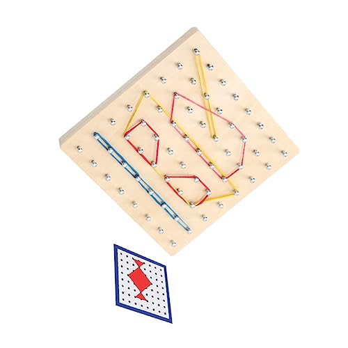 MILISTEN Holz Nagelbrett für Geometrisches Lernspielzeug Kreativität und Mathematikverständnis mit Elastischen Gummibändern für Endlosen Spielspaß und Motorische Fähigkeiten MILISTEN Holz Nagelbrett für Geometrisches Lernspielzeug Kreativität und Mathematikverständnis mit Elastischen Gummibändern für Endlosen Spielspaß und Motorische Fähigkeiten von Milisten