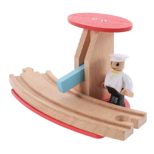Milisten Holz-Spielzeug Eisenbahn Zubehör Mit Straßenblock Und Figuren Kreatives Lernspielzeug Für Fantasie Und Praktischen Fähigkeiten von Milisten