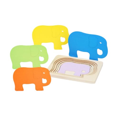 MILISTEN Holzpuzzle Elefant Lernspielzeug Buntes Pädagogisches Steckspiel für Frühe Motorik und Kreativität MILISTEN Holzpuzzle Elefant Lernspielzeug Buntes Pädagogisches Steckspiel für Frühe Motorik und Kreativität von Milisten