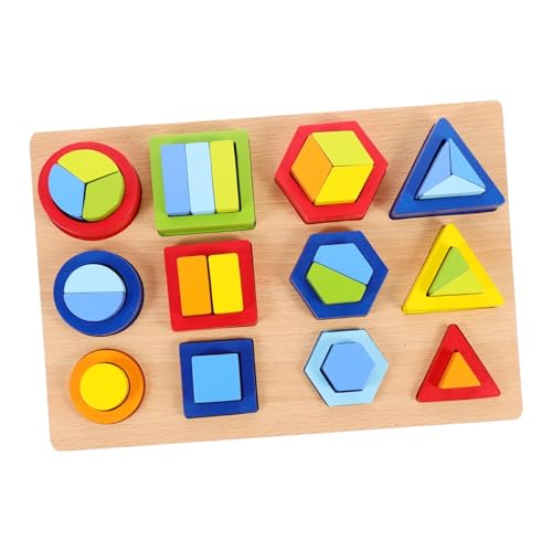 MILISTEN Holzpuzzle Geometrische Formen Montessori Lernspielzeug Frühförderung mit Glatten Kanten Sicher für Jungen und Mädchen MILISTEN Holzpuzzle Geometrische Formen Montessori Lernspielzeug Frühförderung mit Glatten Kanten Sicher für Jungen und Mädchen von Milisten