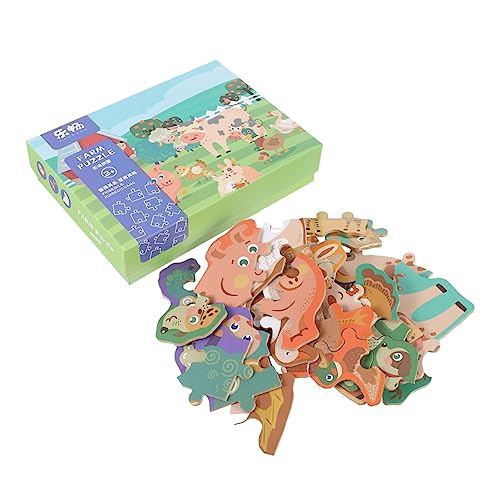 MILISTEN Holzpuzzle Große Holzbausteine Bauernhofmotiv Lernspielzeug Sicher Glatte Oberfläche Fördert Problemlösung und Räumliches für Zuhause und Schule MILISTEN Holzpuzzle Große Holzbausteine Bauernhofmotiv Lernspielzeug Sicher Glatte Oberfläche Fördert Problemlösung und Räumliches für Zuhause und Schule von Milisten