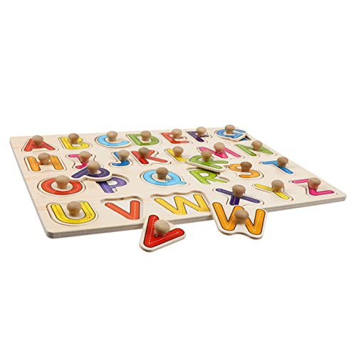 MILISTEN Holzpuzzle Lernspielzeug Alphabet Jigsaw Puzzle Montessori Pädagogisch Kreatives Steckspielzeug für Kleinkinder und Vorschulkinder von Milisten