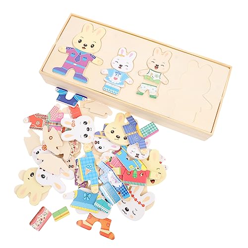MILISTEN Holzpuzzle Tierwechsel Kleidung Tierpuzzle für Pädagogisches Holzspielzeug für Mädchen Fördert Kreativität und Hand Augen Koordination Buntes Design MILISTEN Holzpuzzle Tierwechsel Kleidung Tierpuzzle für Pädagogisches Holzspielzeug für Mädchen Fördert Kreativität und Hand Augen Koordination Buntes Design von Milisten