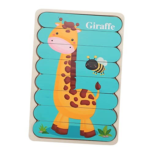 MILISTEN Holzpuzzle für Lustiges Lernspielzeug Kognitiven Fähigkeiten und Hand Augen Koordination Geeignet für Kleinkinder und Vorschulkinder Zebra Giraffe von Milisten