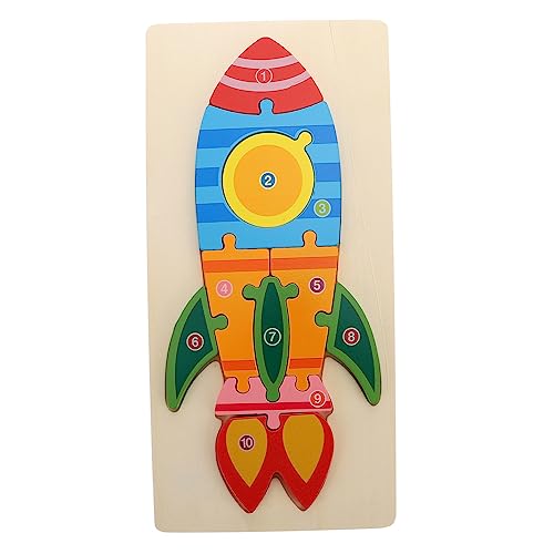 MILISTEN Holzpuzzle für Raketenform Jigsaw Puzzle aus Holz Fördert Hand Augen Koordination für Kleinkinder Langlebig und Farbenfroh für Jungen MILISTEN Holzpuzzle für Raketenform Jigsaw Puzzle aus Holz Fördert Hand Augen Koordination für Kleinkinder Langlebig und Farbenfroh für Jungen von Milisten