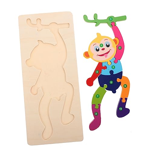 MILISTEN Holzpuzzle für Tierform Montessori Pädagogisches Puzzle für Jungen und Mädchen für Geburtstage und Feiertage Fördert Kreativität und Problemlösungsfähigkeiten von Milisten