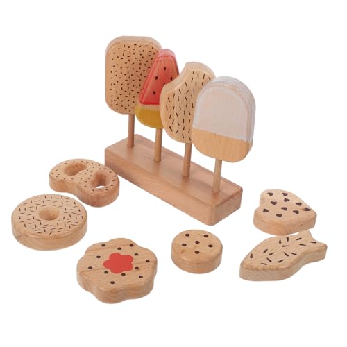 MILISTEN Holzspielzeug Eiscreme Donut Küchen Spielset für Realistisches Sicheres Holz Küchenzubehör mit Eisstielen Donuts und Eierteilen für Rollenspiele und Lernspaß MILISTEN Holzspielzeug Eiscreme Donut Küchen Spielset für Realistisches Sicheres Holz Küchenzubehör mit Eisstielen Donuts und Eierteilen für Rollenspiele und Lernspaß von Milisten