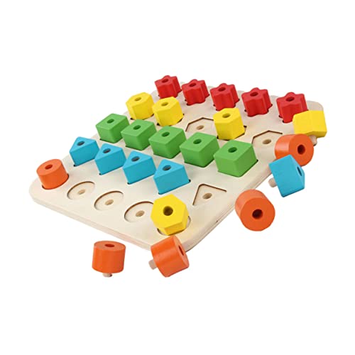 MILISTEN Holzspielzeug Puzzle Farbenfrohes Formensortierspiel Montessori Stapelspielzeug für Kognitive und Hand Auge Koordination Robust und Langlebig für Jungen und Mädchen MILISTEN Holzspielzeug Puzzle Farbenfrohes Formensortierspiel Montessori Stapelspielzeug für Kognitive und Hand Auge Koordination Robust und Langlebig für Jungen und Mädchen von Milisten