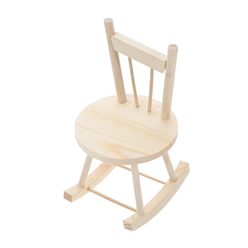 MILISTEN Holzstuhl für Puppenhaus DIY Bastelset Stabiles Miniatur Möbelzubehör Naturbelassener Puppenstuhl für Kreatives Handwerksspielzeug Realistisches Modell für Bastelprojekte von Milisten