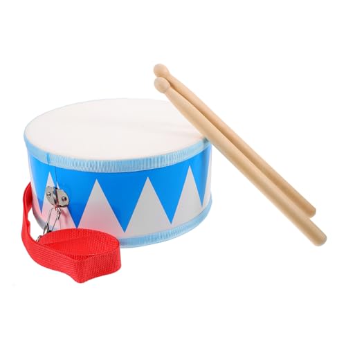 MILISTEN Holztrommel für Kleinkinder Snare Drum aus Holz mit Buntem Dreiecksmuster Pädagogisches Percussion Instrument für Jungen und Mädchen Musikalischen Früherziehung von Milisten