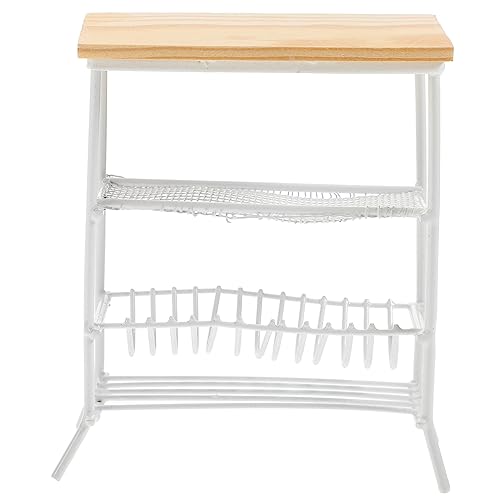 MILISTEN Küchenregal für Puppenhaus Weißes Eisenmöbel Dekoration für Mini Häuser Puppenhaus Zubehör für Kreative DIY Projekte Mikrolandschaft Accessoires MILISTEN Küchenregal für Puppenhaus Weißes Eisenmöbel Dekoration für Mini Häuser Puppenhaus Zubehör für Kreative DIY Projekte Mikrolandschaft Accessoires von Milisten