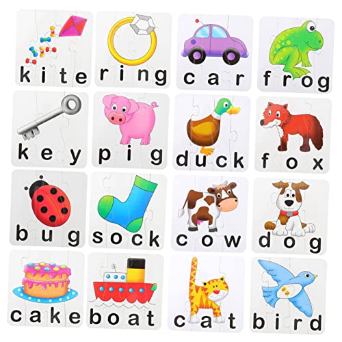 MILISTEN Lernspielzeug Buchstaben Puzzle Kognitive Alphabet Zuordnungs Karten Pädagogisches Frühförderungs für Buchstabenerkennung und Rechtschreibtraining von Milisten