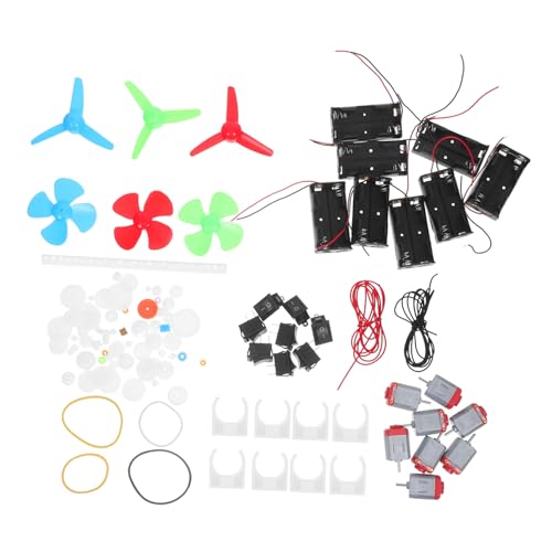 MILISTEN Lernspielzeug Elektrisches Schaltkreis-Set mit Dc Motor Kunststoffzahnrädern und Propeller Wissenschaftliches Experimentier-kit für DIY Physik Wissenschaftsunterricht und von Milisten