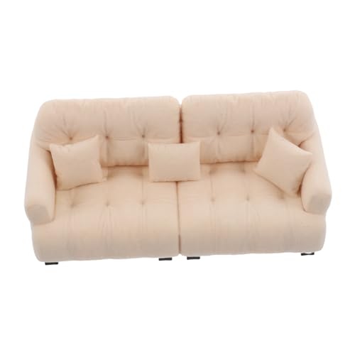 MILISTEN Maßstab Plüsch Couch Miniaturmöbel Puppenhaus Wohnzimmer Deko Weiches Mini Sofa für Puppen Rollenspiel MILISTEN Maßstab Plüsch Couch Miniaturmöbel Puppenhaus Wohnzimmer Deko Weiches Mini Sofa für Puppen Rollenspiel von Milisten