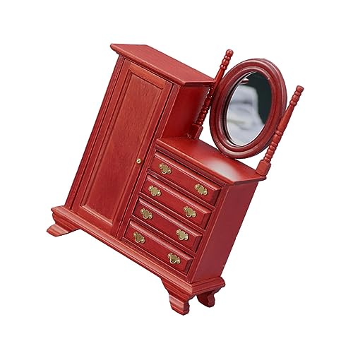 MILISTEN Maßstab Rotes Vintage Stil Kleiner Schubladenschrank Dekorativer Miniatur Möbel für Puppenhaus Schlafzimmer und DIY Modelle MILISTEN Maßstab Rotes Vintage Stil Kleiner Schubladenschrank Dekorativer Miniatur Möbel für Puppenhaus Schlafzimmer und DIY Modelle von Milisten