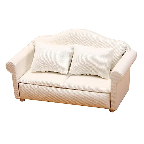 MILISTEN Maßstab Stoffsofa mit Kissen Detailreiches Tiny Möbel für Wohnzimmer Schlafzimmer Dekoration und Foto Requisite von Milisten
