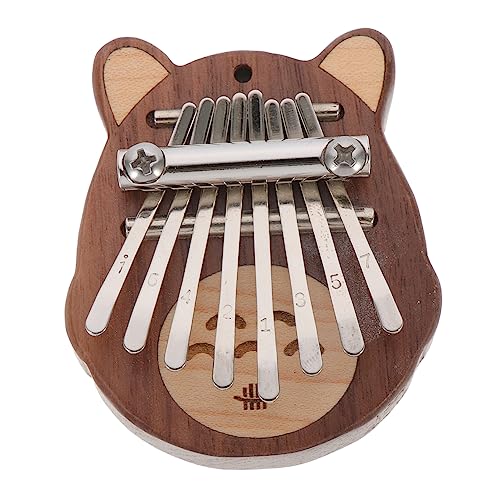 MILISTEN Mini Kalimba Daumenklavier mit Aufhängeseil Handliches Musikinstrument für Anfänger Tragbares Musikspielzeug mit Ergonomischem Design und Hochwertiger Verarbeitung Tiefholzfarben von Milisten