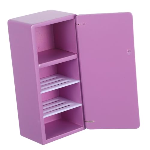 MILISTEN Mini-Kühlschrank-Modell Kühlschrankmodell für Dollhouse mini kühlschrank Stellen Sie Sich vor, Kühlschrankmodell zu Dollhouse Playhouse Möbel Holz Violett von Milisten