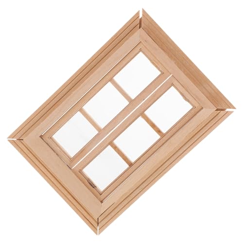 MILISTEN Mini-Möbelmodell Steht Zubehör Puppe Miniatur Mini-Hausschmuck Mini-Fenstermodell Mini ungefärbtes Holzfenster Mini-Dekoration Mini-leeres Fenster winzige Fensterdekoration hölzern MILISTEN Mini-Möbelmodell Steht Zubehör Puppe Miniatur Mini-Hausschmuck Mini-Fenstermodell Mini ungefärbtes Holzfenster Mini-Dekoration Mini-leeres Fenster winzige Fensterdekoration hölzern von Milisten