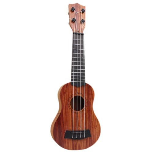 MILISTEN Mini Ukulele für Simulation Ukulele Lernspielzeug für Kleinkinder Pädagogisches Musikinstrument Holzfarbe von Milisten