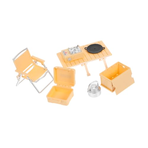 MILISTEN Miniatur Camping Spielset mit Faltbarem Stuhl Picknicktisch und Spielherd Leichte Outdoor Zubehör für Realistisches Pretend Play Gelbes für Drinnen und Draußen MILISTEN Miniatur Camping Spielset mit Faltbarem Stuhl Picknicktisch und Spielherd Leichte Outdoor Zubehör für Realistisches Pretend Play Gelbes für Drinnen und Draußen von Milisten