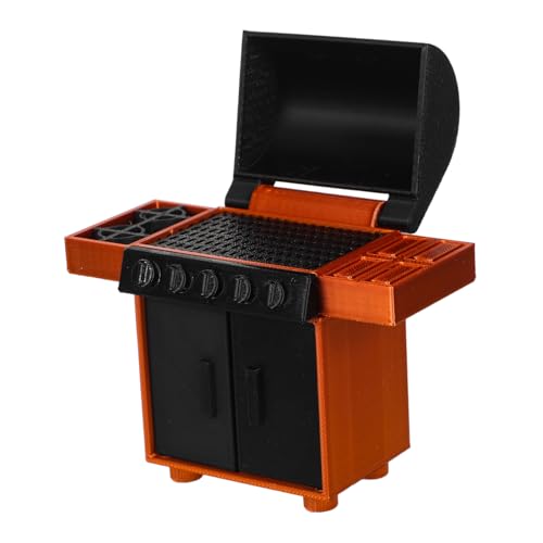 MILISTEN Miniatur Grill Modell BBQ Detailgetreues Puppenhaus Zubehör Robustes Grillrost für Sandkasten und Dioramen Dekoratives Barbecue für Sammler von Milisten