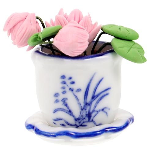 MILISTEN Miniatur-Bonsai-Pflanze Puppenhaus-Pflanzenmöbel künstliche Pflanzen Ornament Mini-Topfpflanze Mini-Pflanzen Schreibtisch Sukkulente Pflanzen kleine grüne Pflanze von Milisten
