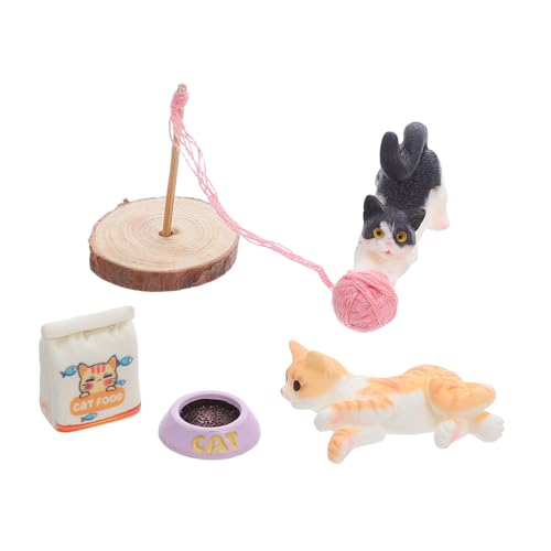 MILISTEN Miniatur Katzen Spielset für Puppenhaus Realistische Detailreiche Katzenfiguren Teiligen Kompakt Tragbar für Kreative Rollenspiele und Micro Landschaft Dekoration MILISTEN Miniatur Katzen Spielset für Puppenhaus Realistische Detailreiche Katzenfiguren Teiligen Kompakt Tragbar für Kreative Rollenspiele und Micro Landschaft Dekoration von Milisten