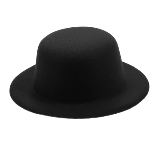 MILISTEN Miniatur Lolita Filzhut Schwarz Handgefertigt Weicher Stilvoller Mini Für Puppen DIY Basteln Landschaft Deko von Milisten