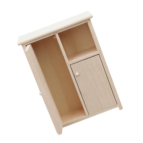 MILISTEN Miniatur Möbel Schrank für Puppenhaus Unvollendeter Holzschrank DIY Miniaturmöbel für Mikro Landschaftsdekoration für Sammler und Fotografie von Milisten