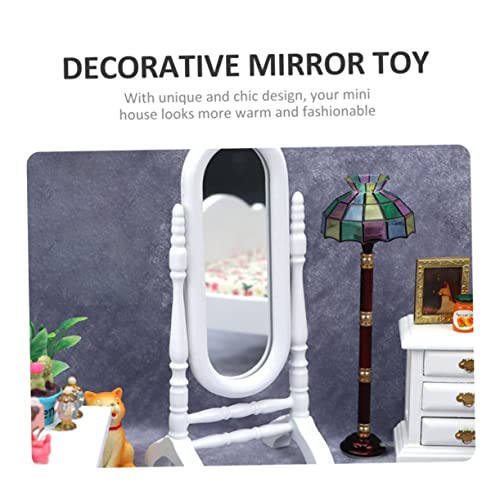 MILISTEN Miniatur Puppenhaus Spiegel Weiß Verschleißfester Doll Mirror für Dekoratives Möbelspielzeug für Rollenspiele und Puppenhausdekoration MILISTEN Miniatur Puppenhaus Spiegel Weiß Verschleißfester Doll Mirror für Dekoratives Möbelspielzeug für Rollenspiele und Puppenhausdekoration von Milisten