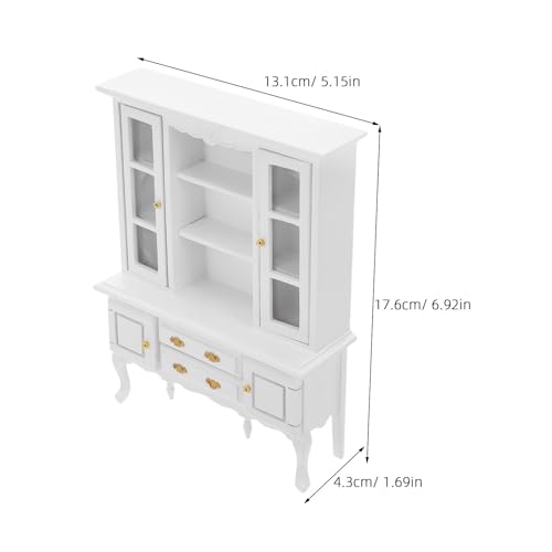 MILISTEN Miniatur-Puppenhaus: Möbelschrank, Holz-Bücherregal, Modell, Maßstab 1:12, kleines Bücherregal, Puppenhaus-Zubehör für die Mikro-Landschaftsdekoration von Milisten