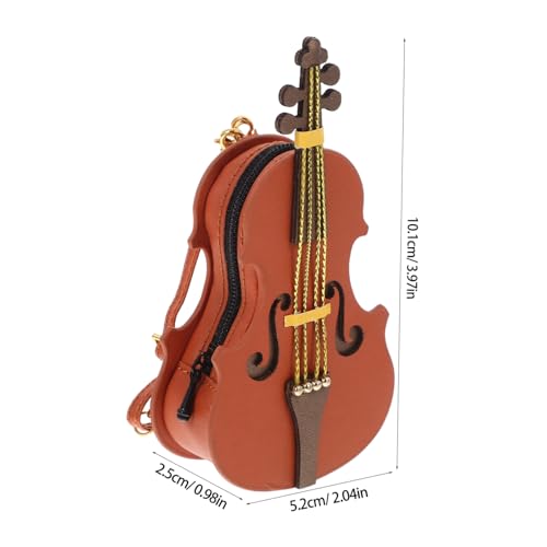 MILISTEN Miniatur Violin Rucksack für Bjd Puppen Verstellbare Schultergurte Leichter Puppenrucksack Niedliche Handtasche für Puppenhaus und Spielzeugzubehör von Milisten
