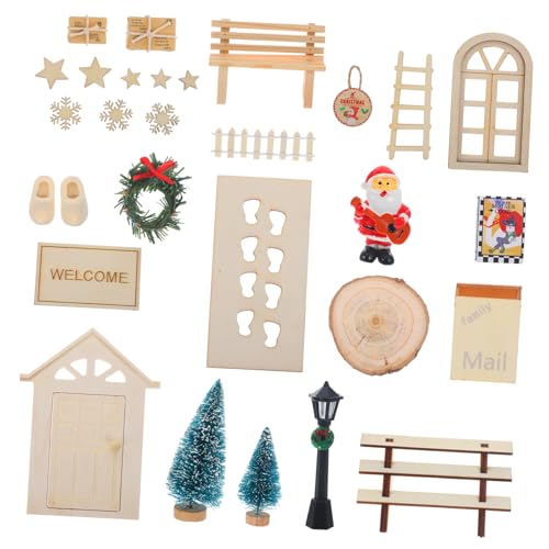 MILISTEN Miniatur Weihnachtsdeko Set Puppenhaus Weihnachtsfiguren Niedliche Miniatur Ornamente für Tischdekoration Langlebige Weihnachtsdekoration für Puppenhäuser und Party Festliches von Milisten