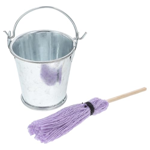 MILISTEN Miniatur mit Mop und Eimer für Puppenhaus Realistisches Reinigungszubehör für DIY Szenen und Dekoration für Puppenhausliebhaber und Kreative Bastler MILISTEN Miniatur mit Mop und Eimer für Puppenhaus Realistisches Reinigungszubehör für DIY Szenen und Dekoration für Puppenhausliebhaber und Kreative Bastler von Milisten
