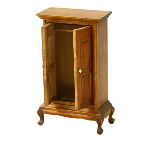 MILISTEN Miniaturmöbel Puppenhaus Schrank Doppeltür Walnussfarbe Holz Kleiner Kleiderschrank für DIY Modell und Wohnraumdekoration MILISTEN Miniaturmöbel Puppenhaus Schrank Doppeltür Walnussfarbe Holz Kleiner Kleiderschrank für DIY Modell und Wohnraumdekoration von Milisten