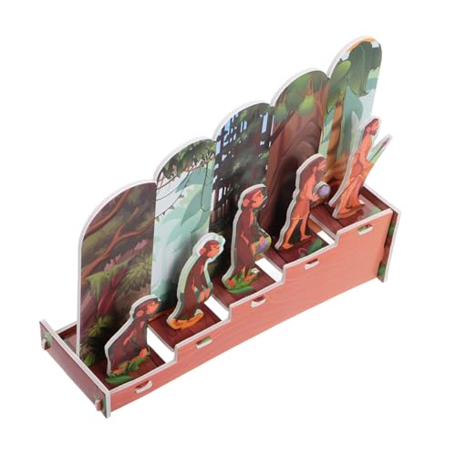 MILISTEN Modell der menschlichen Evolution Puzzlespiel Dinosaurierparty sensorisches Brettspielkarten-Organizer Anatomie und Physiologie des Menschen Puzzle-Boxen kt-Board von Milisten