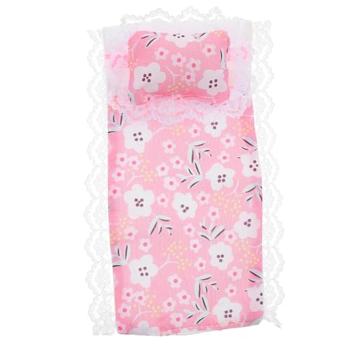 MILISTEN Puppenbettwäsche doppelte Puppen Puppenhaus Babybett Miniaturbett Dollhouse Schlafzimmermöbel Puppenstubenregal Puppenhausmöbel Bett für Puppen Puppenstubenteppiche Mini-Sofa Stoff von Milisten