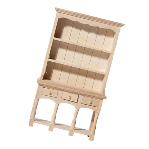 MILISTEN Puppenhaus Möbel Modell Dreitüriger Mini Schrank mit Naturbelassen Leicht und Praktisch für DIY Basteln und Wohnraumdekoration von Milisten
