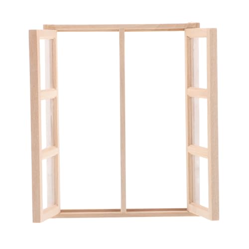 Milisten Miniatur Holzfenster Und Türen Für Puppenhaus Maßstab DIY Zubehör Für Miniatur-szenen Und Raumdekoration Realistische Holzmodelle Für Kreatives Spielen von Milisten